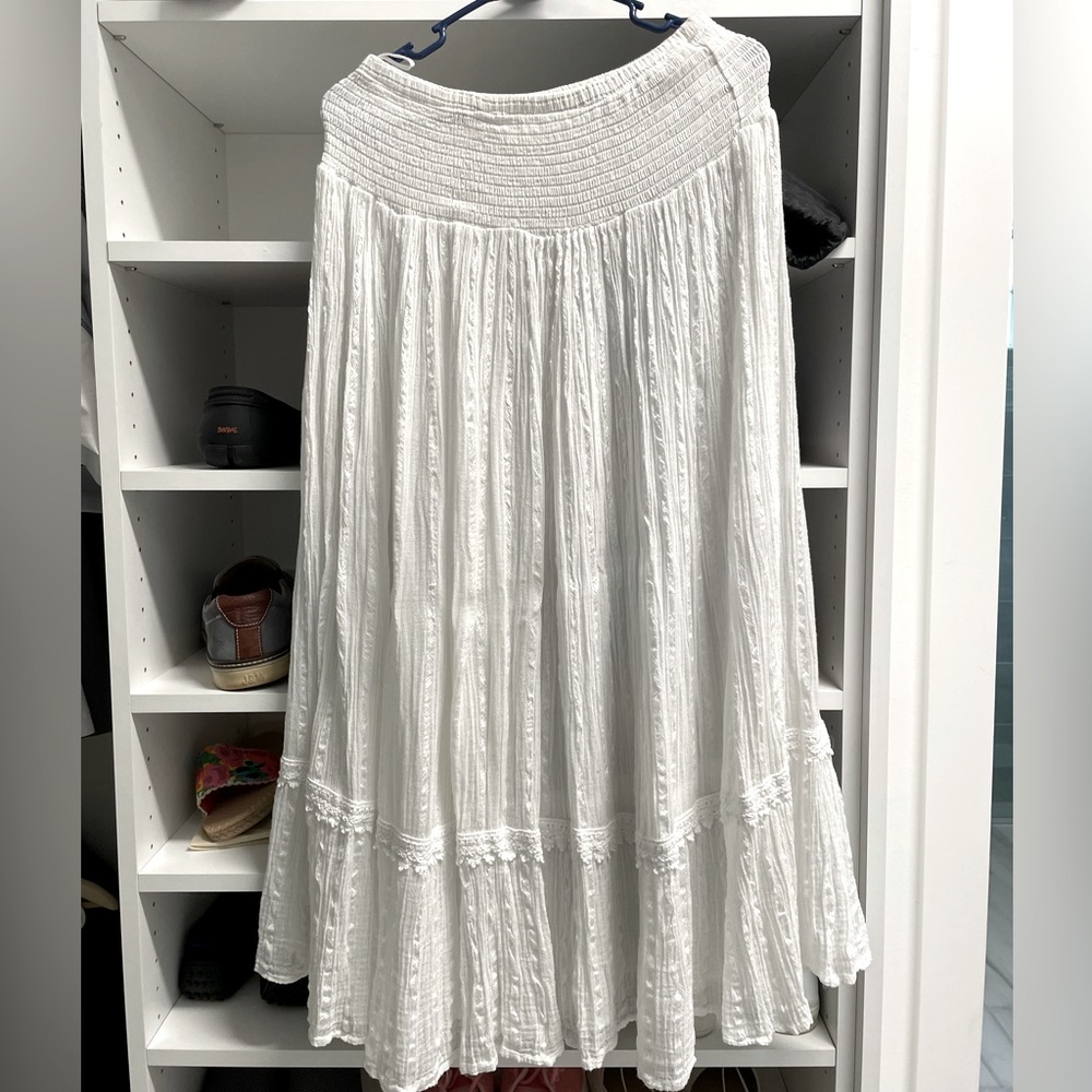 White Linen Skirt